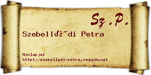 Szebellédi Petra névjegykártya